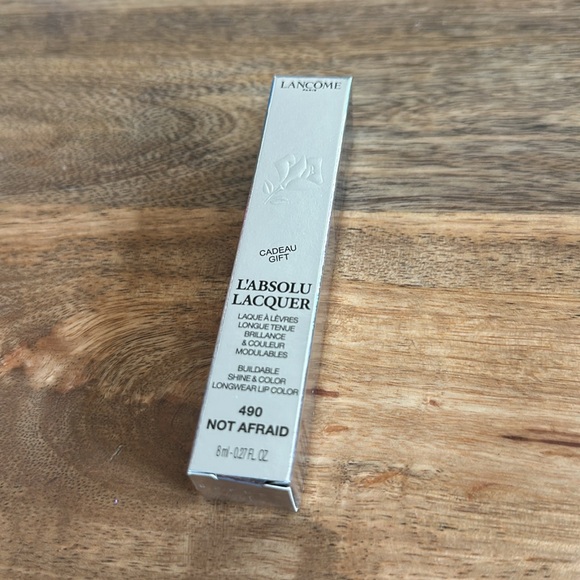 New Lancôme labsolu lacquer longer lip color 490 not afraid 8 ml - Picture 3 of 6
